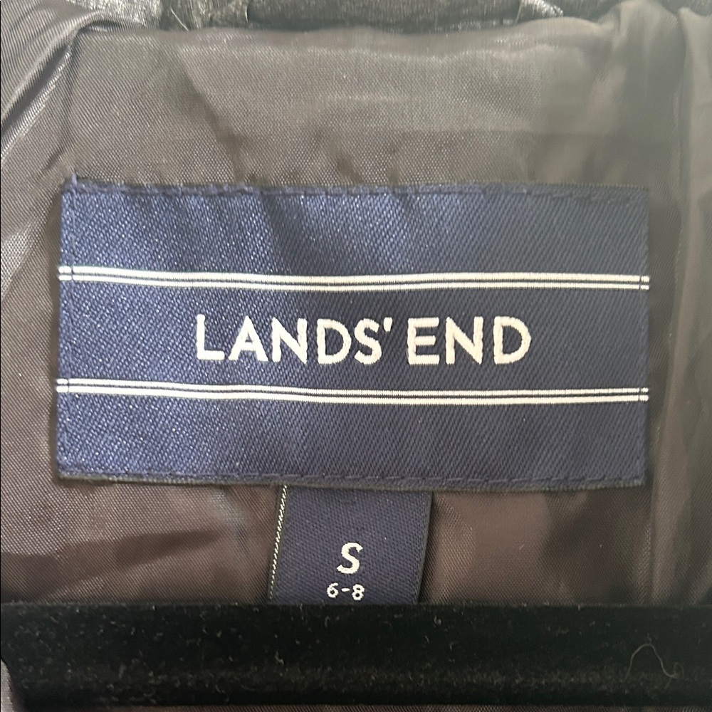 Lands' End Women's Charcoal Quilted Vest - Picture 2 of 5